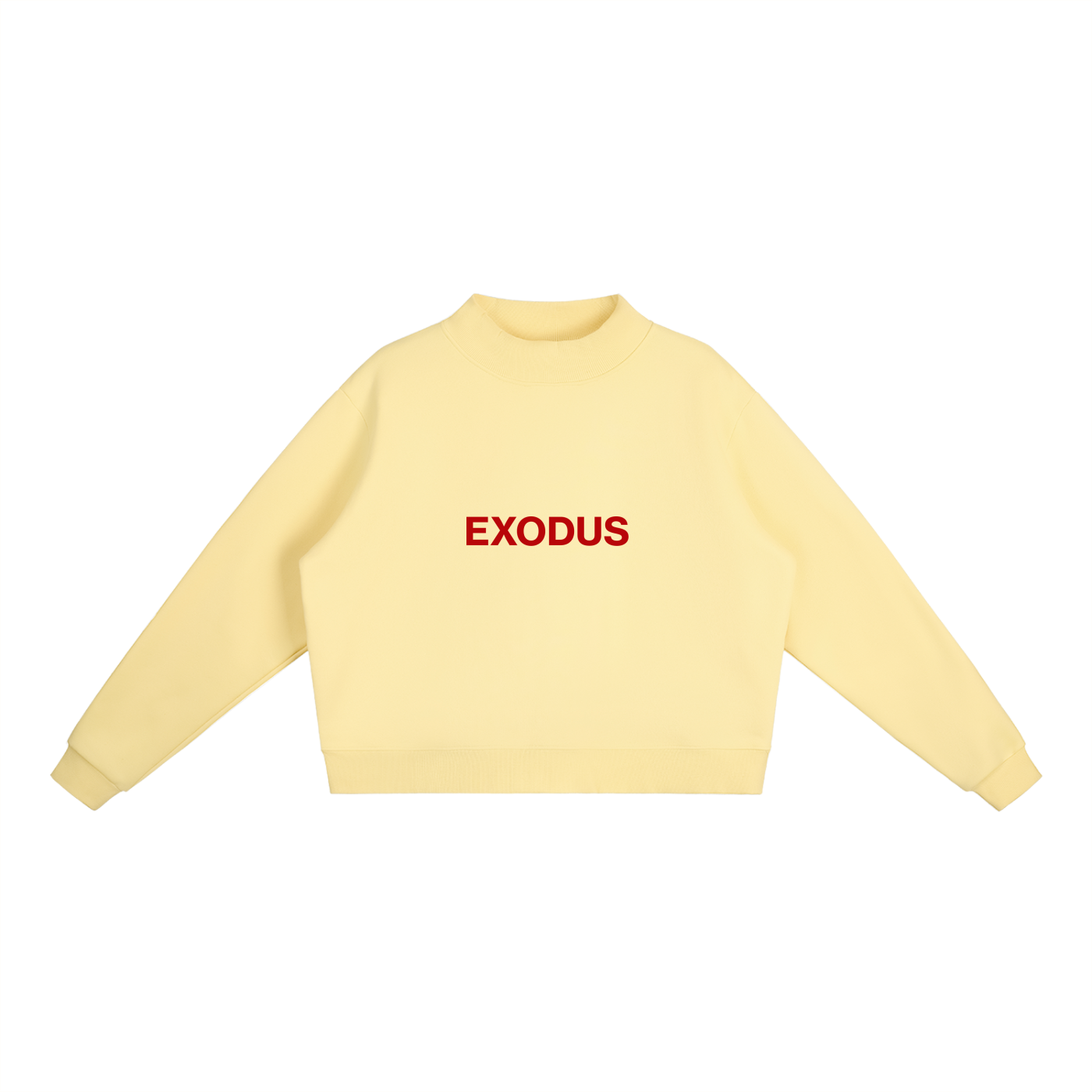 Essential Fleece Mock-Neck Crew Sweatshirt
