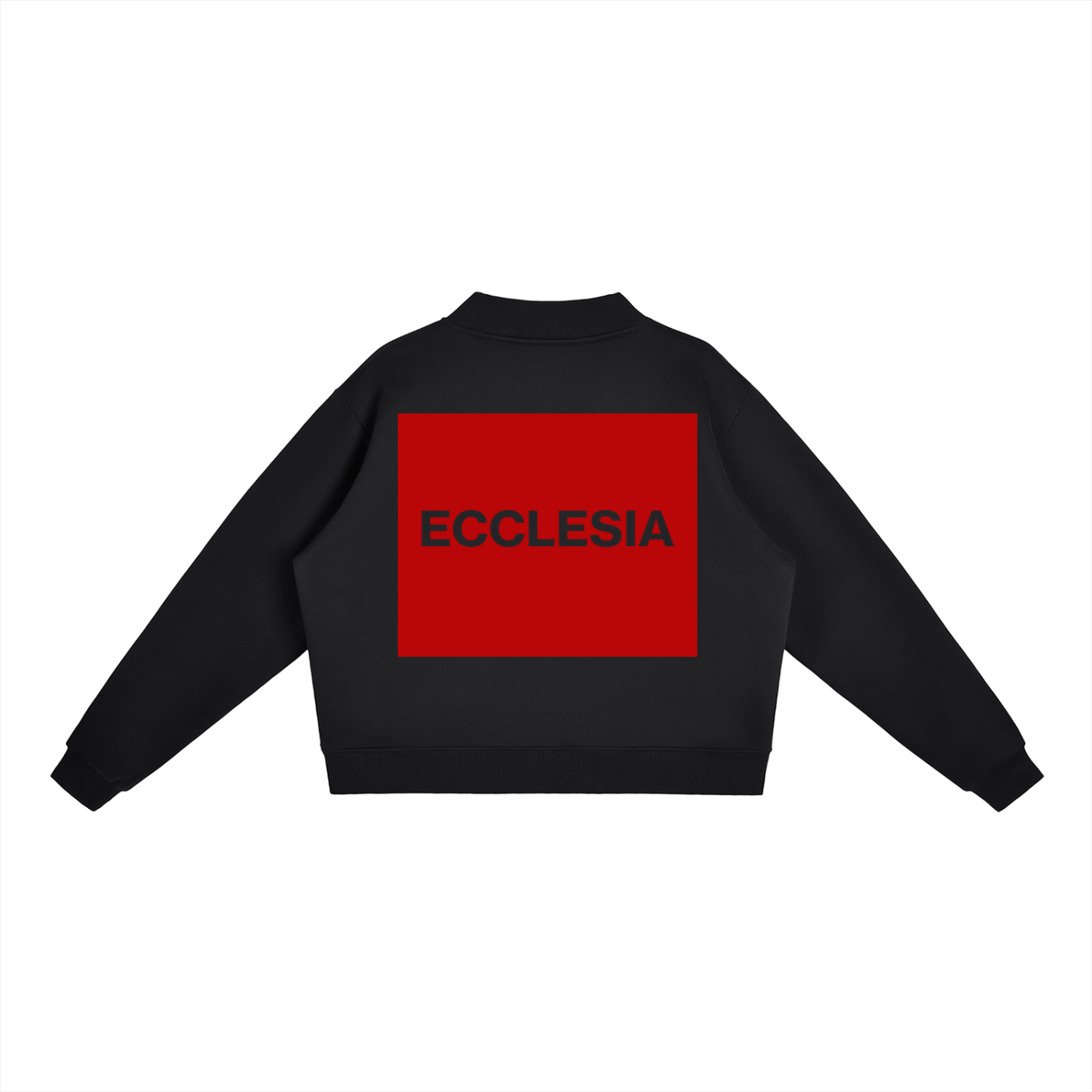 Essential Fleece Mock-Neck Crew Sweatshirt