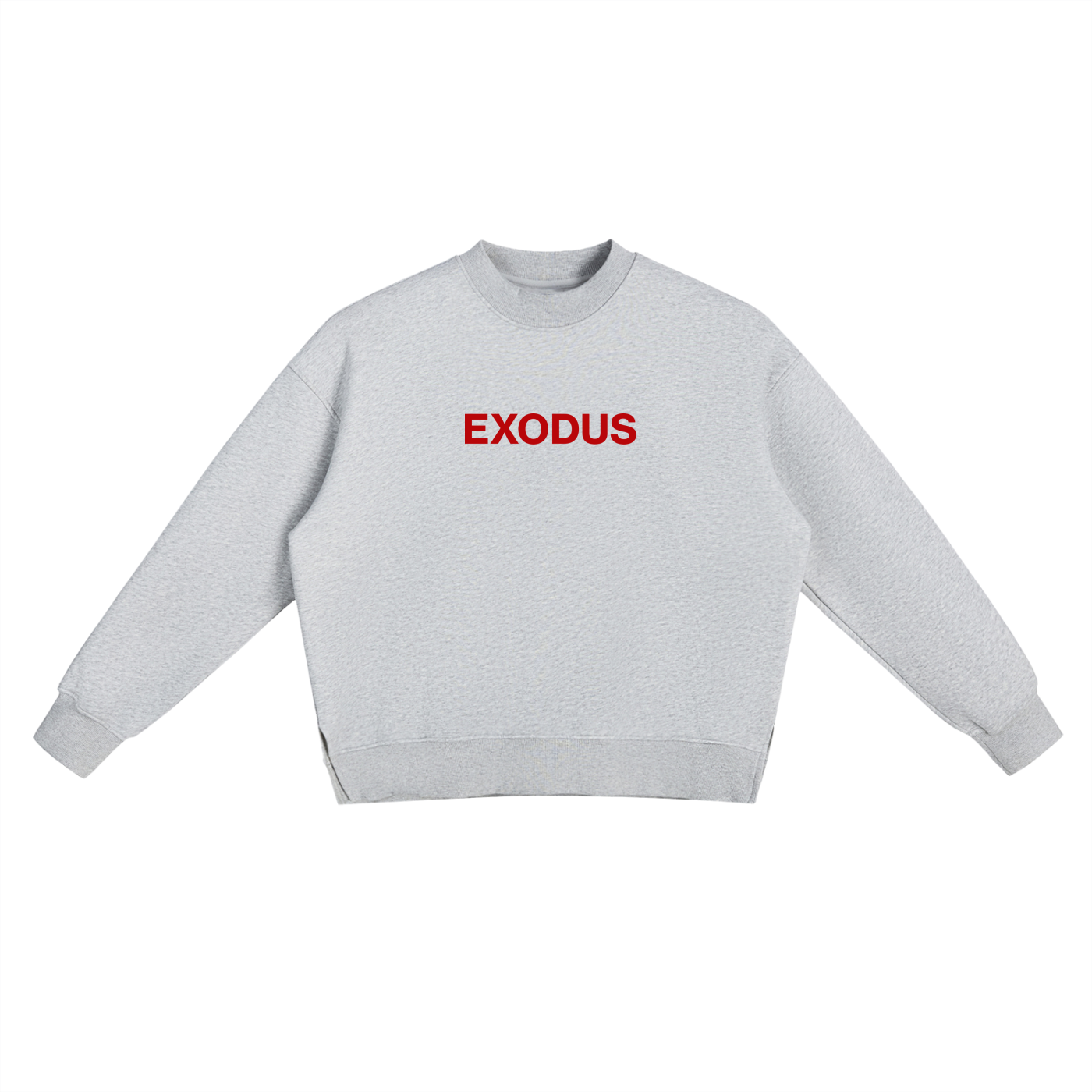 Fleece Side Slit Crewneck Sweatshirt