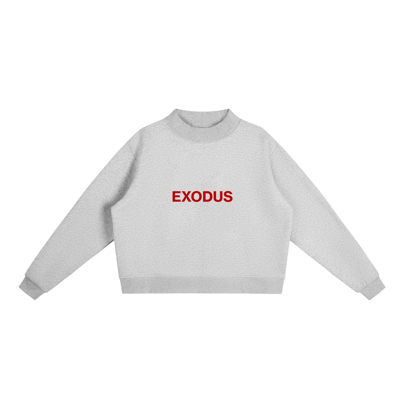 Essential Fleece Mock-Neck Crew Sweatshirt