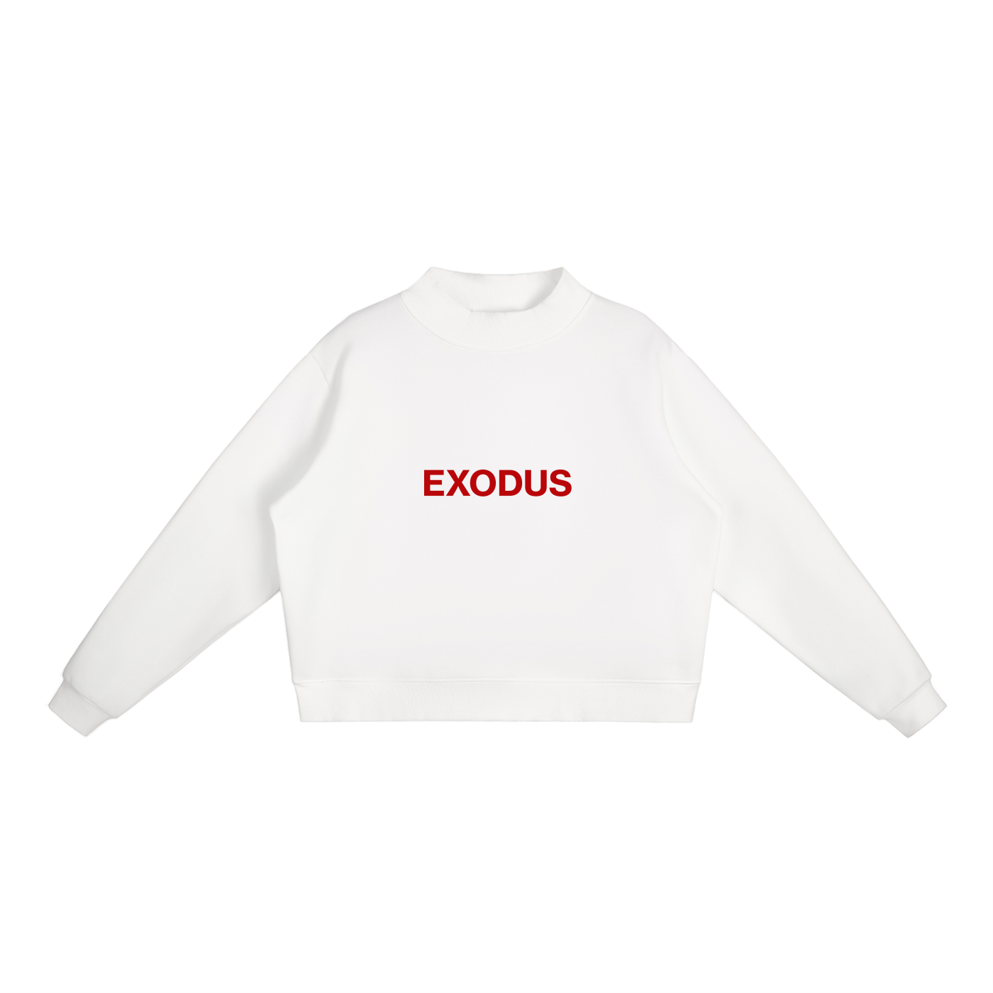 Essential Fleece Mock-Neck Crew Sweatshirt