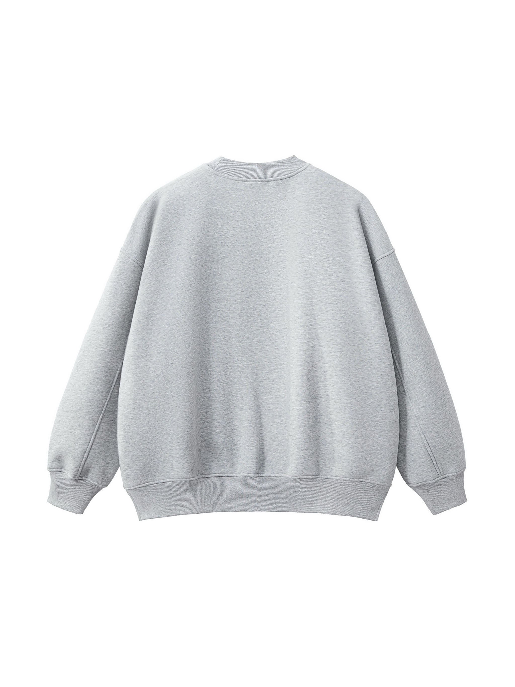 Fleece Side Slit Crewneck Sweatshirt